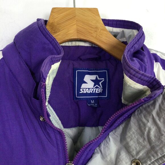 Starter Mens Kansas State Wildcats KSU Coat 90's Full Zip Vintage Purple Size M - Picture 9 of 16
